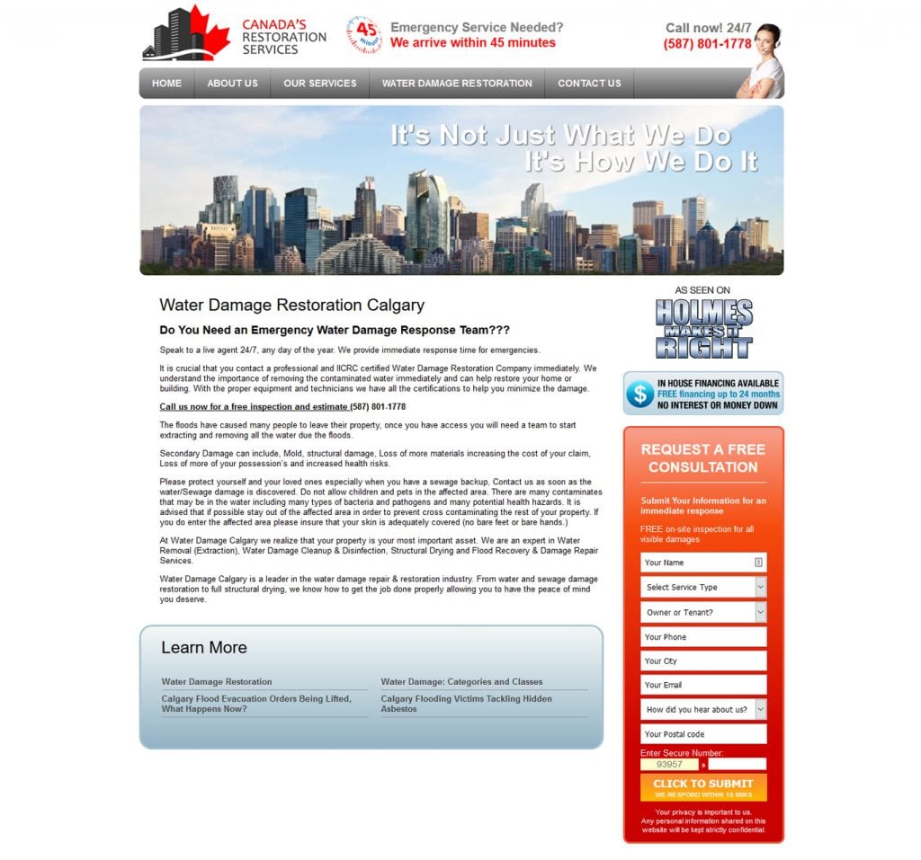 Portfolio Image 2 - Water Damage Calgary