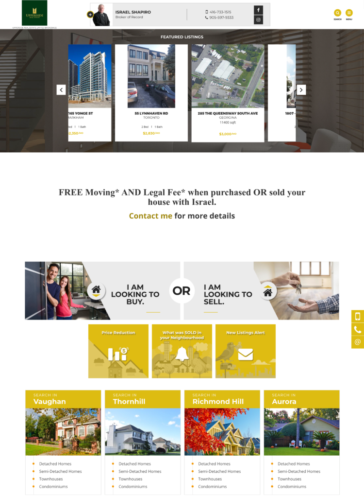 Israel Shapiro - Vaughan Real Estate Broker for Houses, Condos & Homes | Upperside Real Estate
