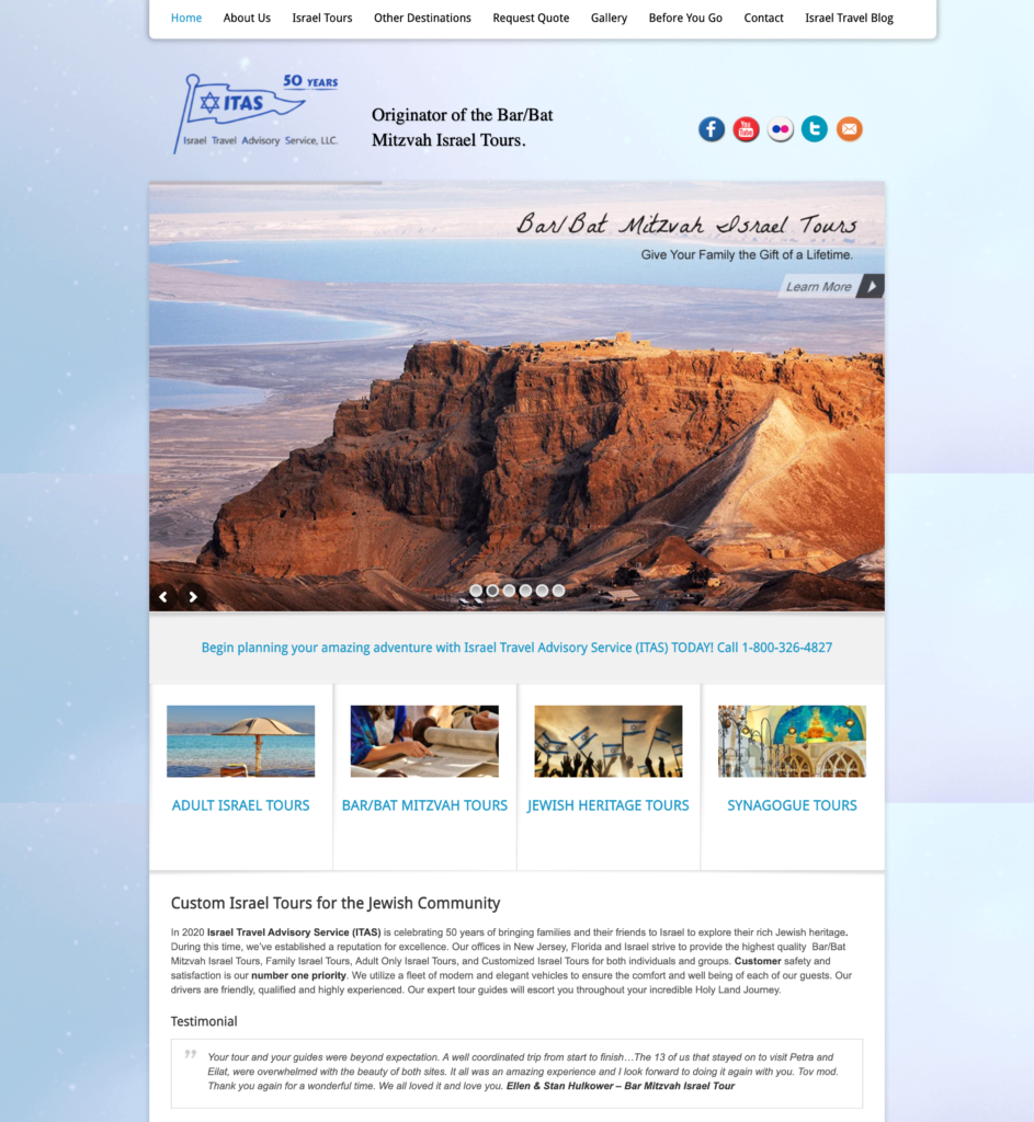 Mrk360 Portfolio of Israel Tours