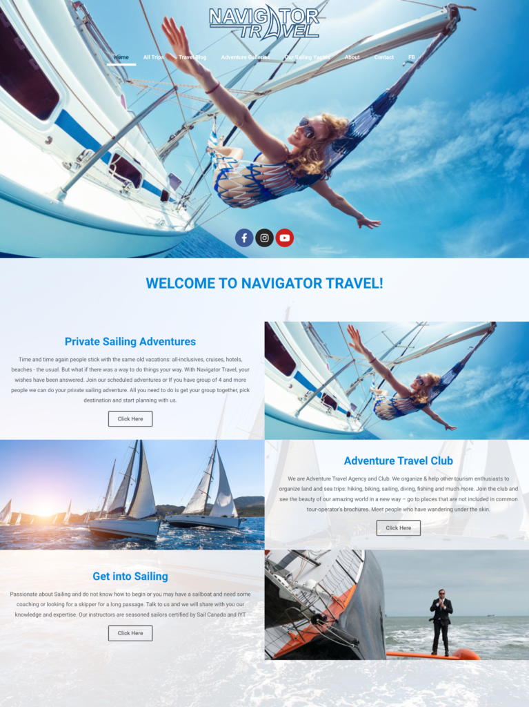 Sailing cruises and adventure travel services by Navigator Travel at Mrkt360