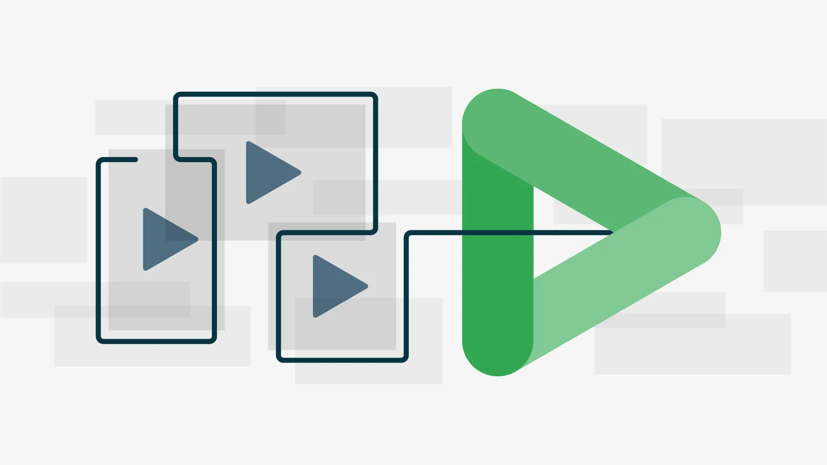 google DV360 graphic play buttons