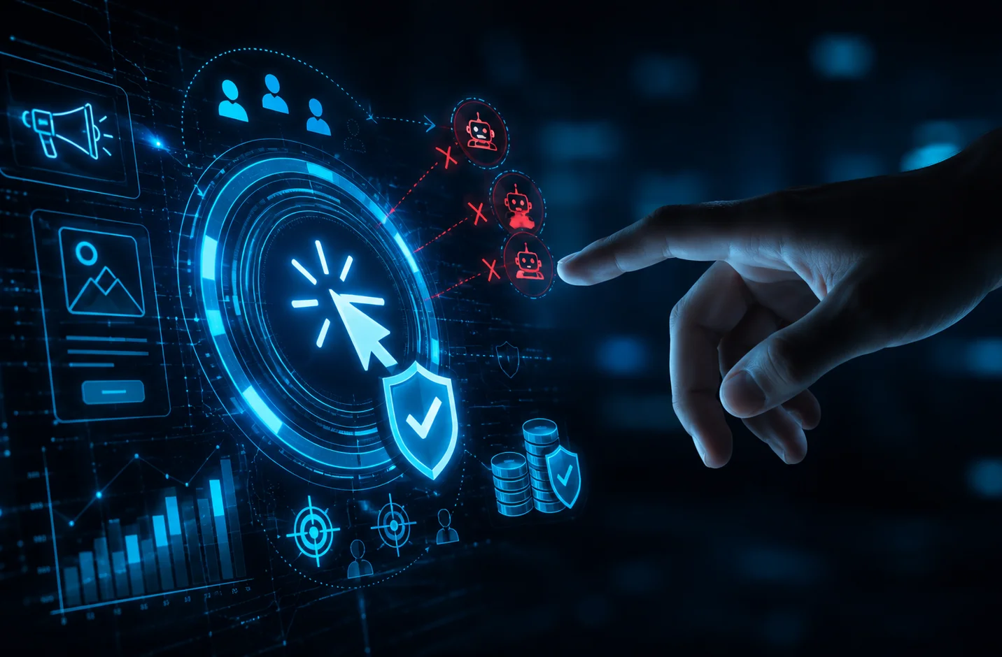 Click fraud prevention on screen