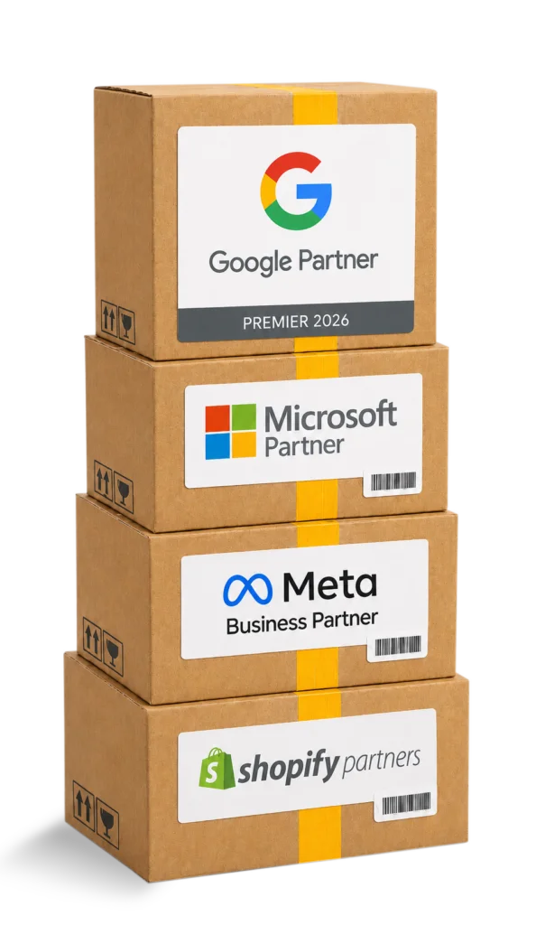 ecommerce boxes google partners shopify partners meta partners microsoft partners