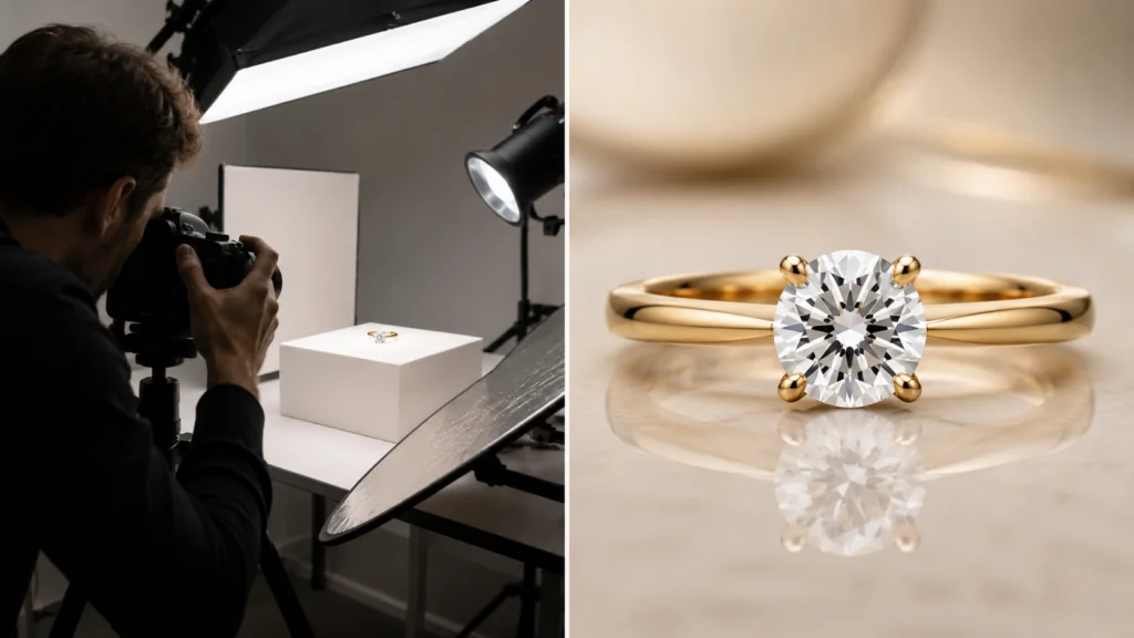 AI Image Generation for Ecommerce jewelry photography