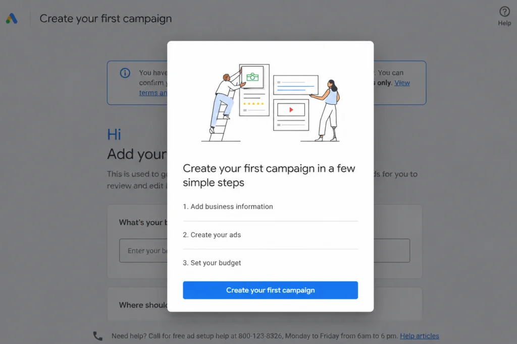 Get started with your first ad campaign