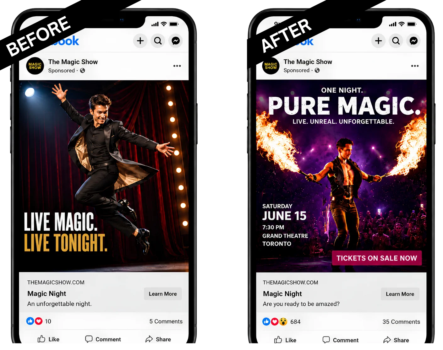 Magic Show Meta Ads Creatives
