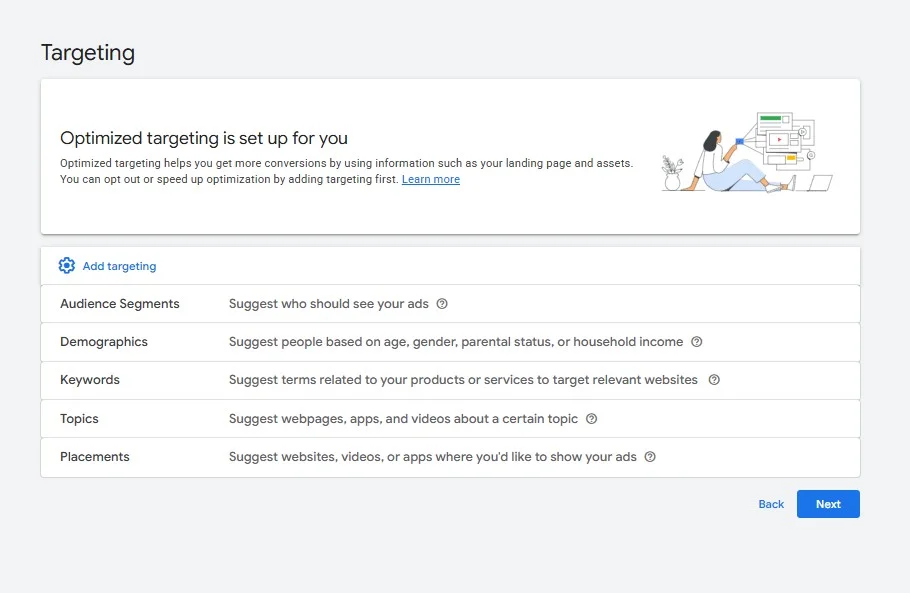 Choose and refine your campaign targeting